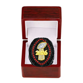 2026 Fantasy Football Champion Black Ring – Fan Keepsake Gift with Wooden Box