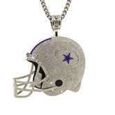 Dallas Helmet Pendant Necklace –Game Day Fan Gift