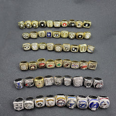 hockey Hockey Championship Rings Set – 60 Rings Grand Slam Collection for Football Fans