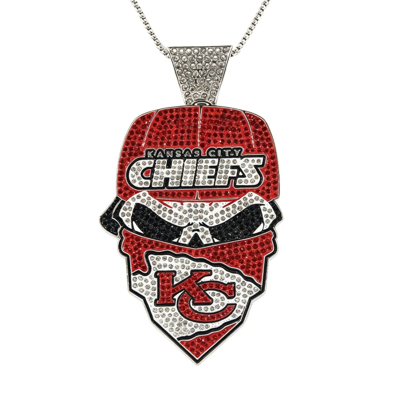 Kansas City Football Mask Pendant Necklace