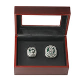 Philadelphia Football Championship Rings Set (2 Rings) – Limited Edition Collectible with Wooden Box