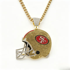 San Francisco Oversized Helmet Pendant Necklace – Perfect for Game Day & Holidays