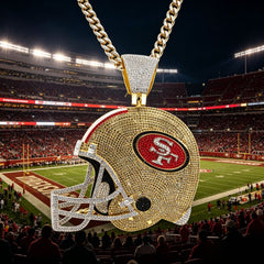 San Francisco Oversized Helmet Pendant Necklace – Perfect for Game Day & Holidays
