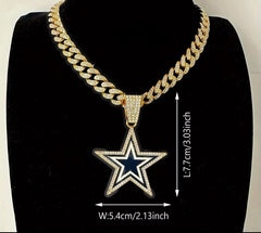 Dallas City Emblem Pendant Necklace for True Fans