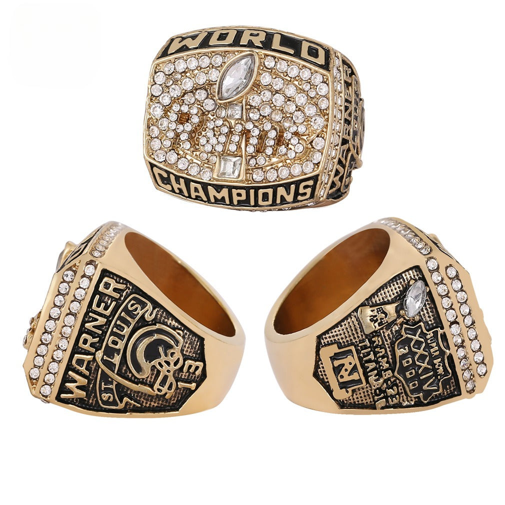 1999 St. Louis Los Angeles Football Championship XXXIV Ring – Rare Collectible Fan Memorabilia