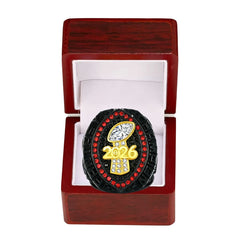 2026 Fantasy Football Champion Black Ring –  Fan Keepsake Gift with Wooden Box
