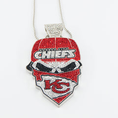 Kansas City  Football Mask Pendant Necklace