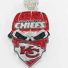 Kansas City  Football Mask Pendant Necklace