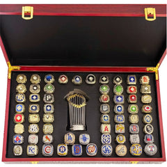 Baseball Championship Rings Set (1961-2025) – 64 Rings + Trophy