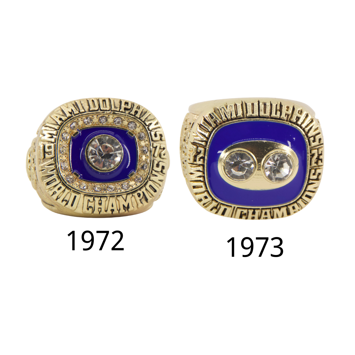 Miami Back-to-Back Football Championship Rings Set (1973 & 1974) – Limited Edition Collectible