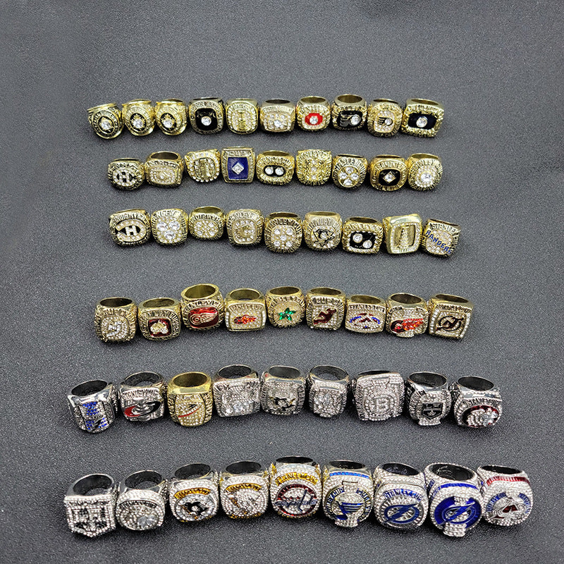 hockey Hockey Championship Rings Set – 60 Rings Grand Slam Collection for Football Fans