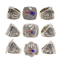 New England Football Championship Rings Set (6 Rings) – Limited Edition Collectible