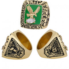 5-Piece Philadelphia Replica Championship Rings Set - Football Championship LII & NFC Champions Collectible with Wooden Gift 