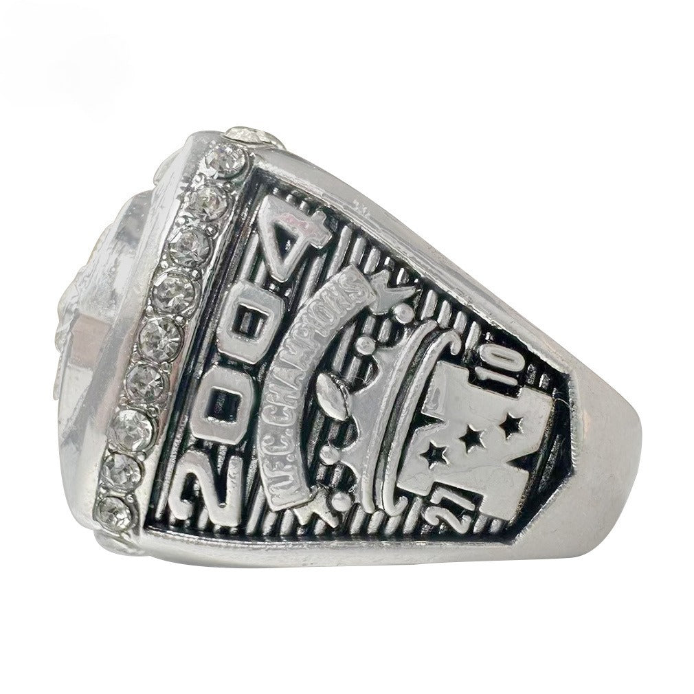 5-Piece Philadelphia Replica Championship Rings Set - Football Championship LII & NFC Champions Collectible with Wooden Gift 