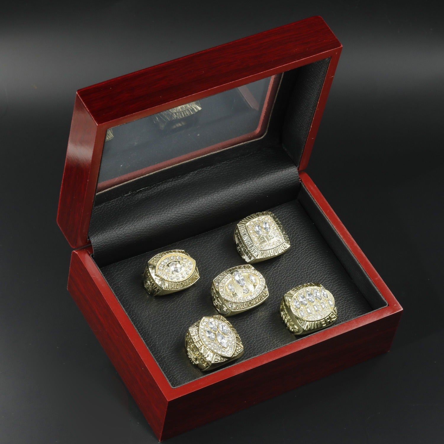 San Francisco Championship Ring Set – Football Championship Replica Rings Collection with Premium Wooden Display Box