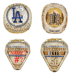Personalized 2025 Los Angeles Baseball Championship Ring – Custom Name & Number - Ring Ceremony Edition